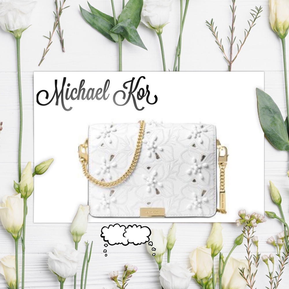 NWT Michael Kor Gusset white bag